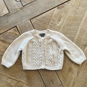 BabyGap Cable Knit Girls Cardigan Sweater 6-12m